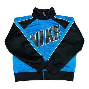 Nike Boy's Blue Black Spellout Full Zip Jacket‎ 2T